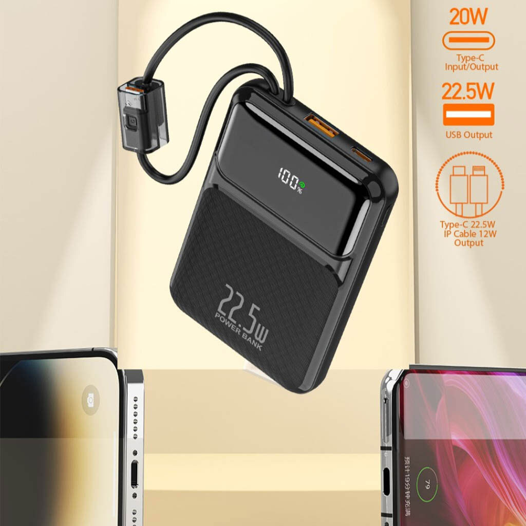 Портативная батарея (Power Bank) WUW Y158, 10000 mAh, Черный - № 4 Портативная батарея (Power Bank) WUW Y158, 10000 mAh, Черный - № 4