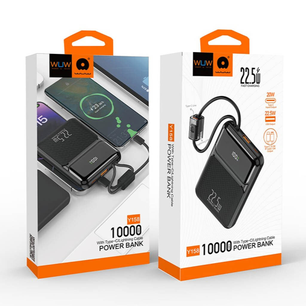 Портативная батарея (Power Bank) WUW Y158, 10000 mAh, Черный - № 7 Портативная батарея (Power Bank) WUW Y158, 10000 mAh, Черный - № 7