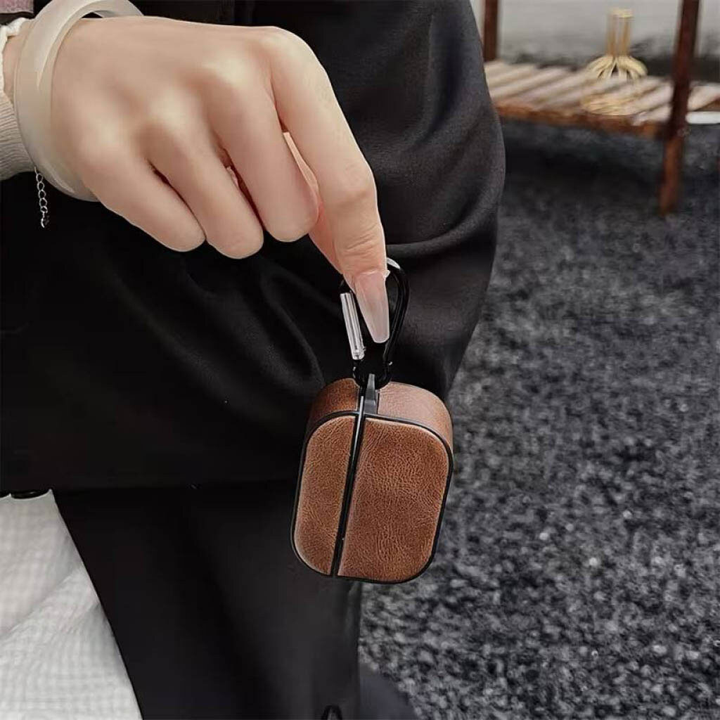 Чехол (накладка) Apple AirPods Pro 3, Retro Business Simple, Красный - № 3 Чехол (накладка) Apple AirPods Pro 3, Retro Business Simple, Красный - № 3