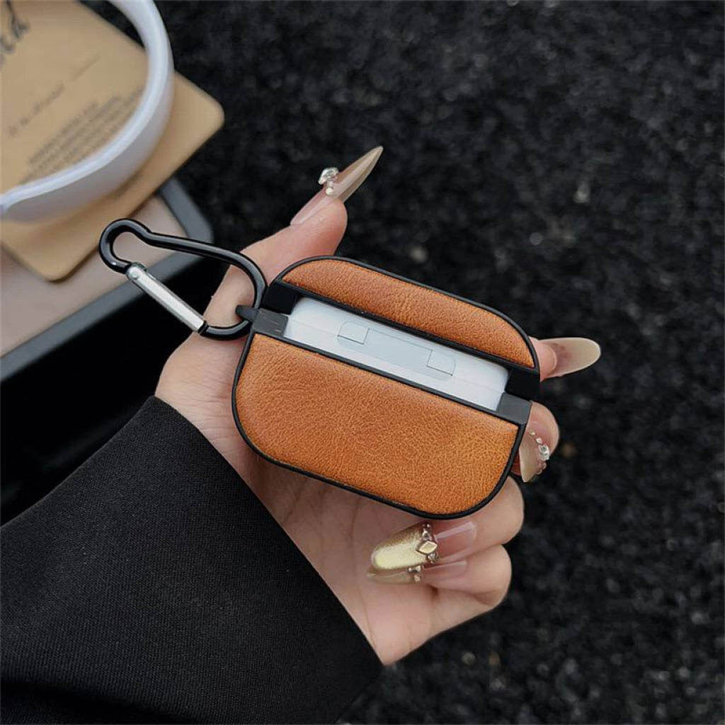 Чехол (накладка) Apple AirPods Pro 3, Retro Business Simple, Красный - № 5 Чехол (накладка) Apple AirPods Pro 3, Retro Business Simple, Красный - № 5