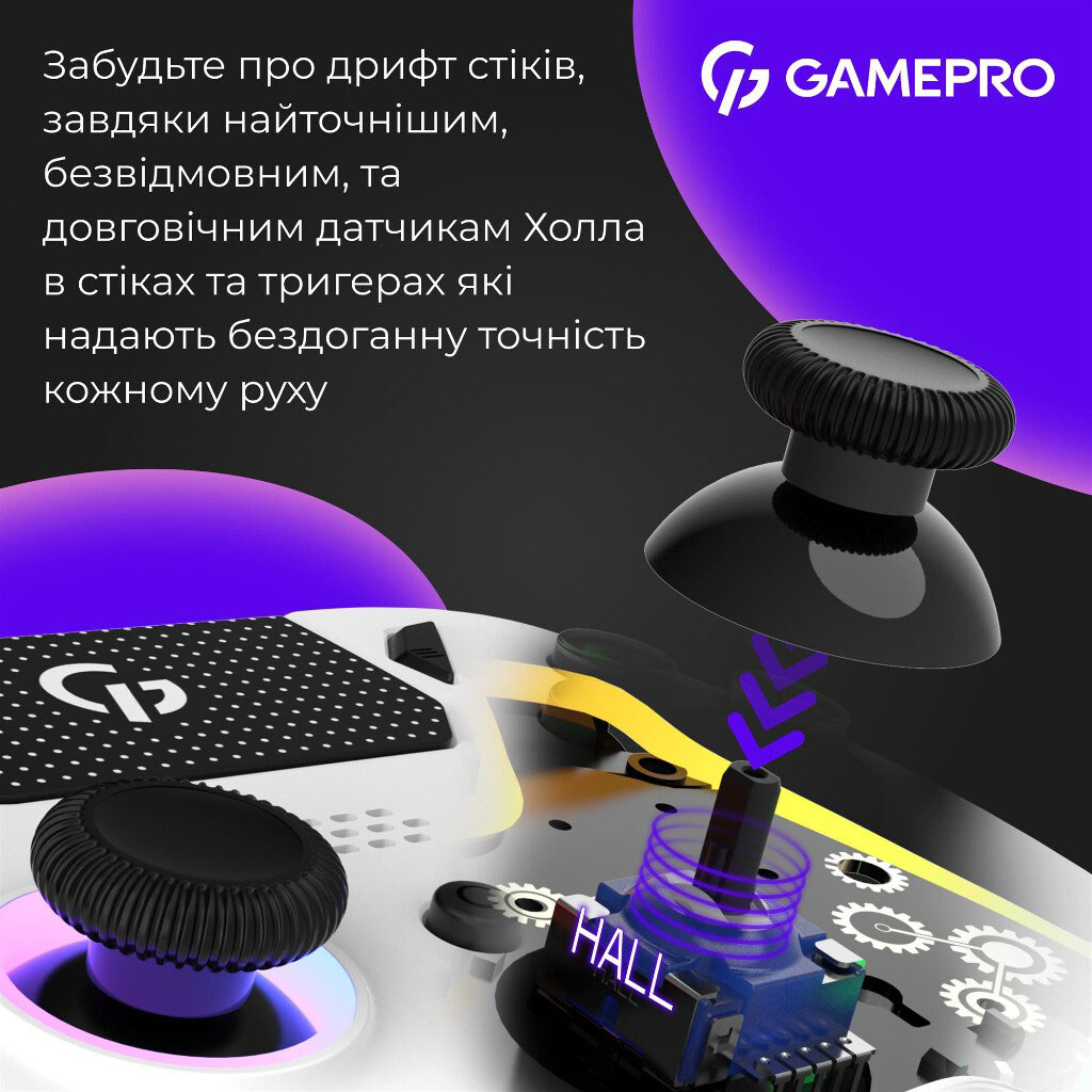 Геймпад GamePro GPS20W, Білий - № 6 Геймпад GamePro GPS20W, Білий - № 6