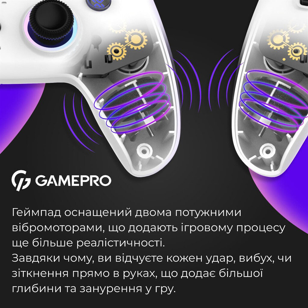 Геймпад GamePro GPS20W, Білий - № 17 Геймпад GamePro GPS20W, Білий - № 17