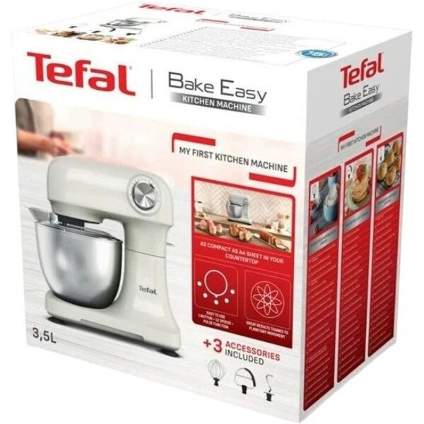 Кухонна машина Tefal Bake Easy QB140AF0, Білий - № 10 Кухонна машина Tefal Bake Easy QB140AF0, Білий - № 10
