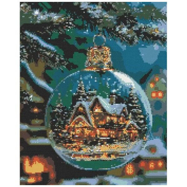 Алмазная мозаика "Рождественская ночь", 40х50 см, Origami - № 1 Алмазная мозаика "Рождественская ночь", 40х50 см, Origami - № 1