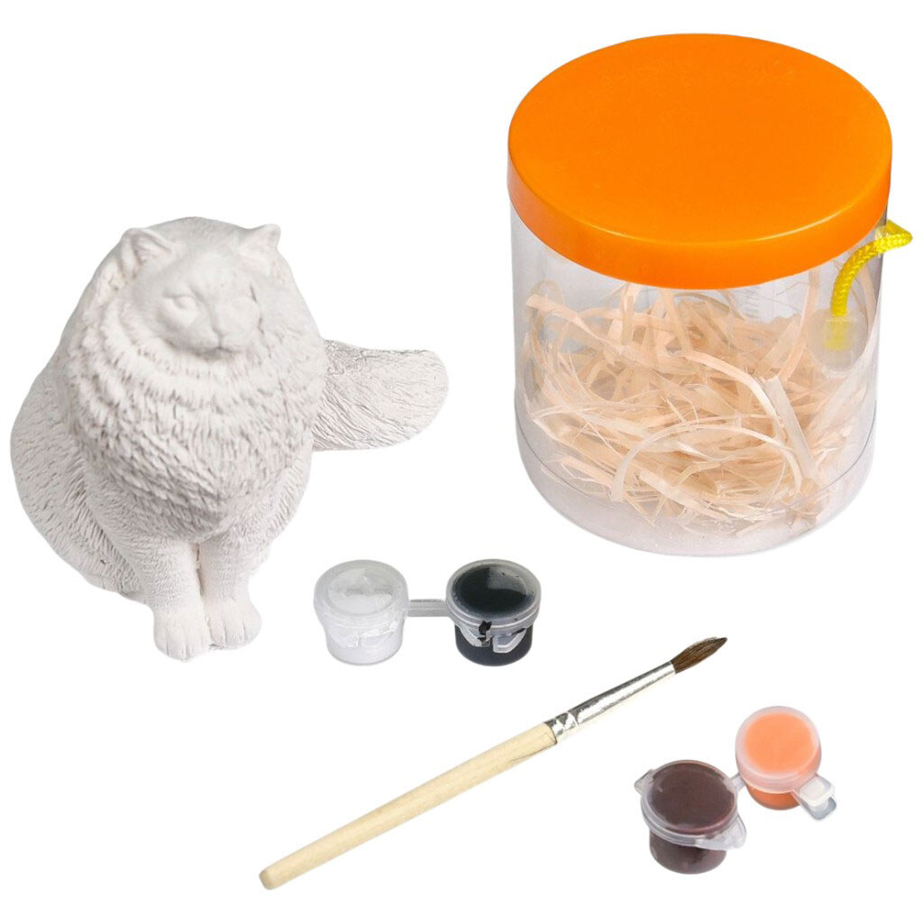 Набор для творчества "Гипсовая раскраска. Котик", Strateg - № 2 Набор для творчества "Гипсовая раскраска. Котик", Strateg - № 2