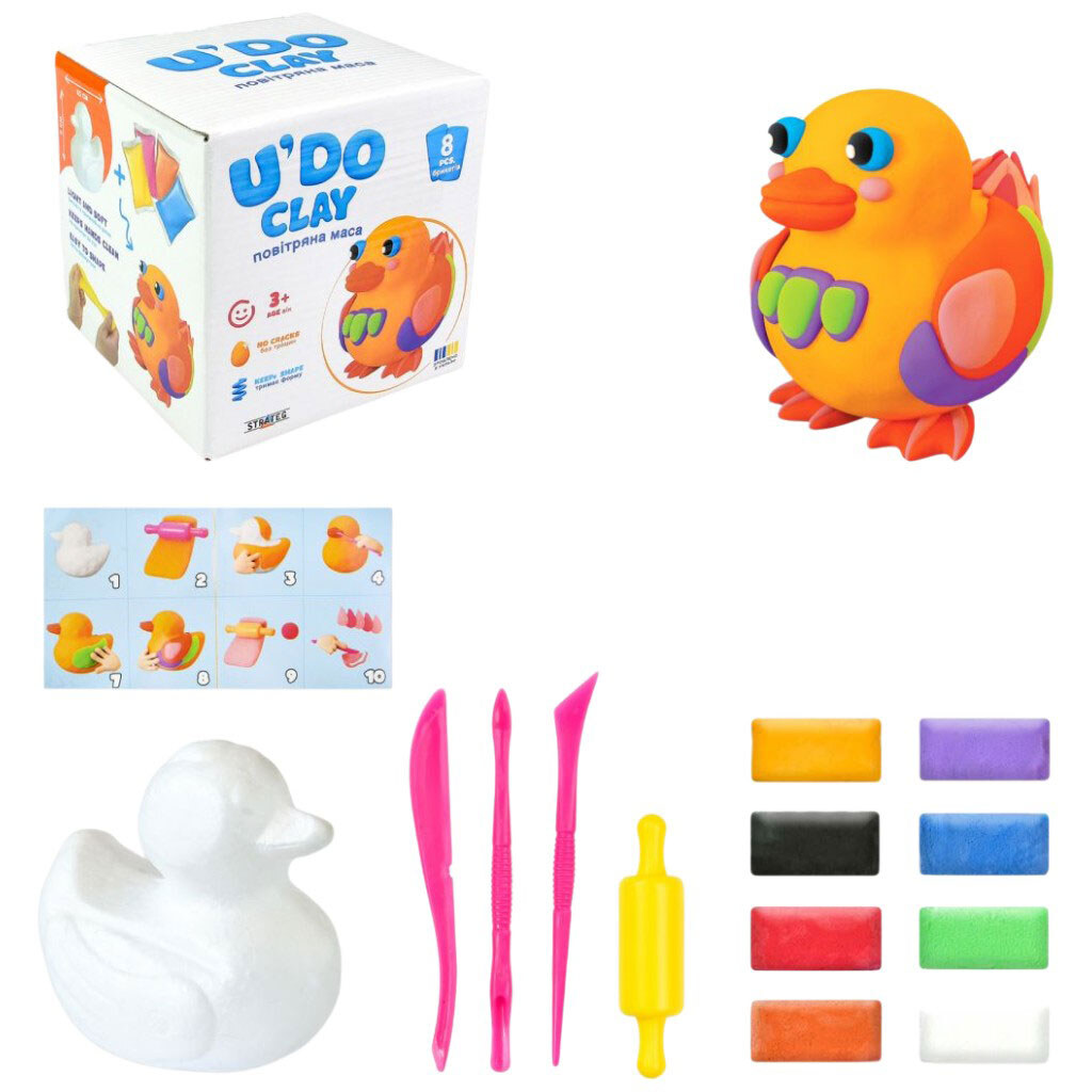 Набор для творчества "Утенок UʼDO Clay", Strateg - № 2 Набор для творчества "Утенок UʼDO Clay", Strateg - № 2