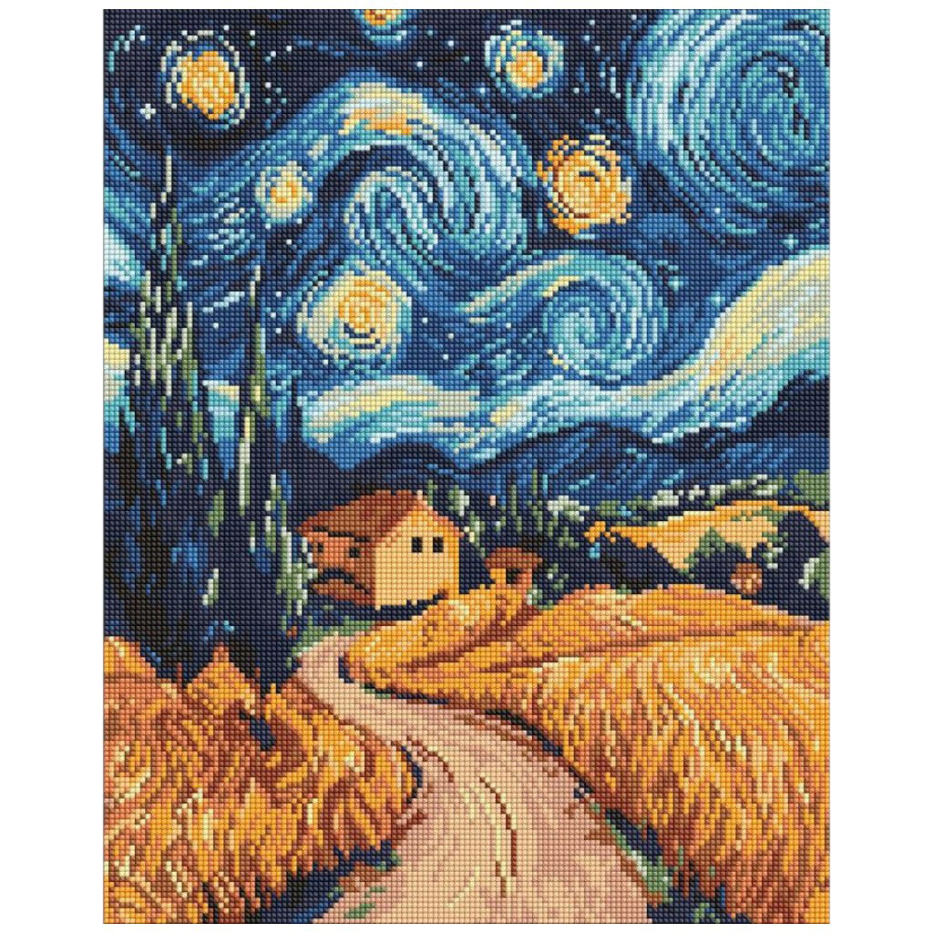 Набор из алмазной мозаики "Украинская ночь", 40х50 см, Ідейка - № 1 Набор из алмазной мозаики "Украинская ночь", 40х50 см, Ідейка - № 1