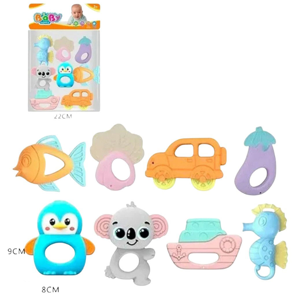 Набор погремушек 8 штук, прорезыватель, в пакете, Mic - № 2 Набор погремушек 8 штук, прорезыватель, в пакете, Mic - № 2