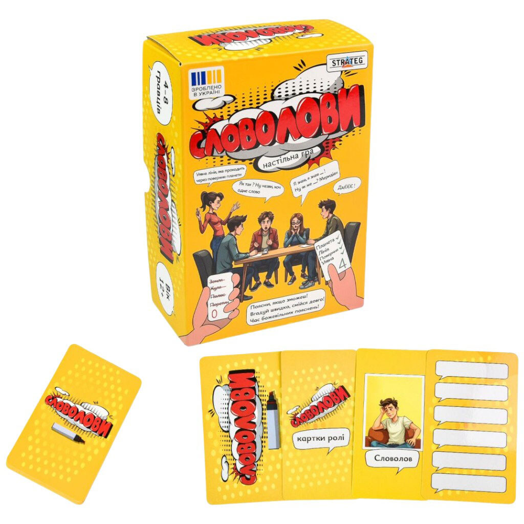 Настольная игра "Словоловы", укр, Strateg - № 2 Настольная игра "Словоловы", укр, Strateg - № 2