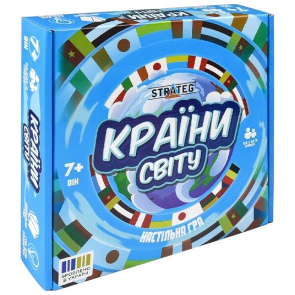 Настольная игра "Страны мира", укр, Strateg - № 1 Настольная игра "Страны мира", укр, Strateg - № 1
