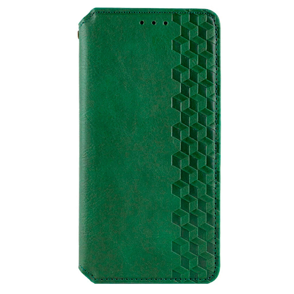 Чехол (книжка) Motorola Moto G06, GETMAN Cubic, Зеленый - № 1 Чехол (книжка) Motorola Moto G06, GETMAN Cubic, Зеленый - № 1