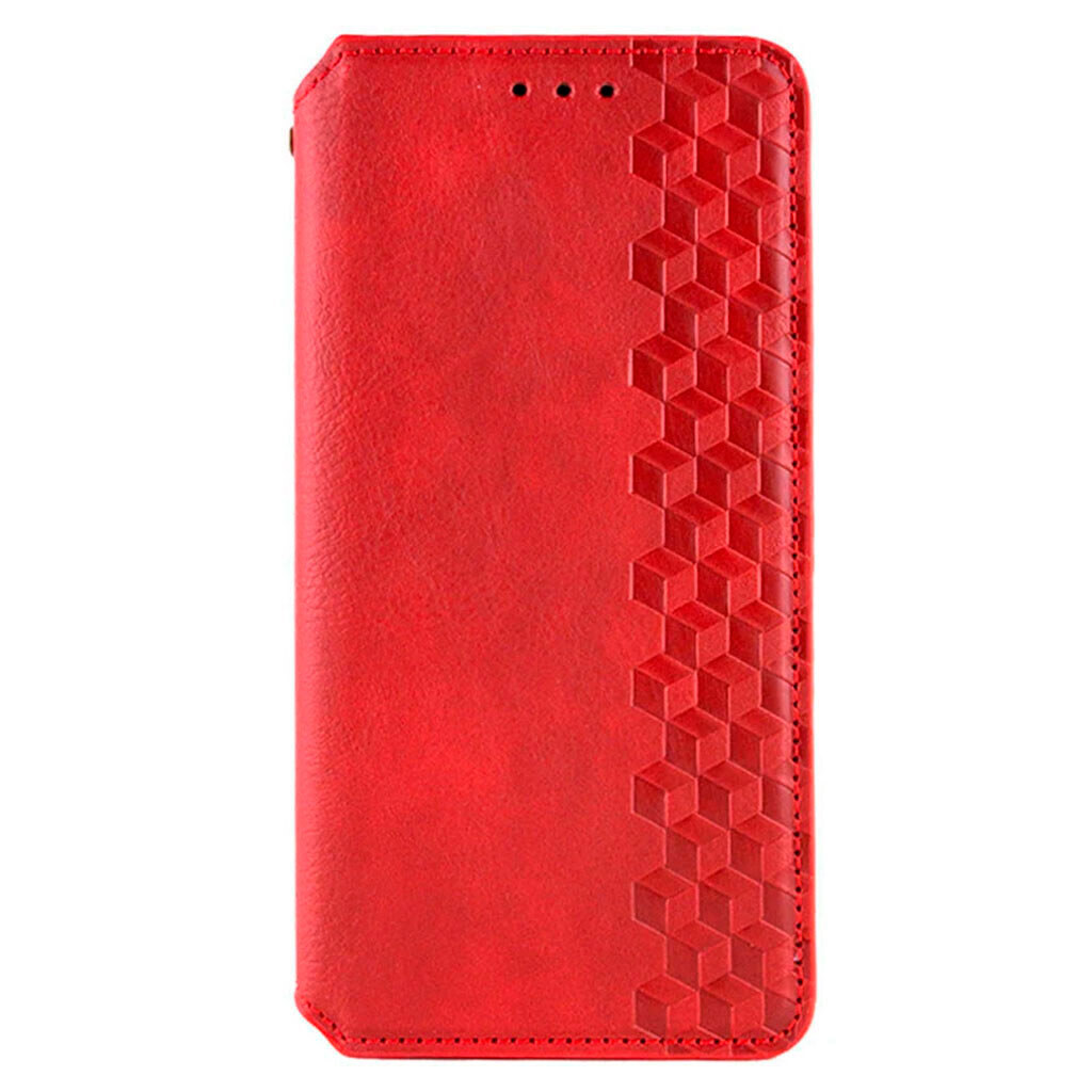 Чехол (книжка) Motorola Moto G06, GETMAN Cubic, Красный - № 1 Чехол (книжка) Motorola Moto G06, GETMAN Cubic, Красный - № 1