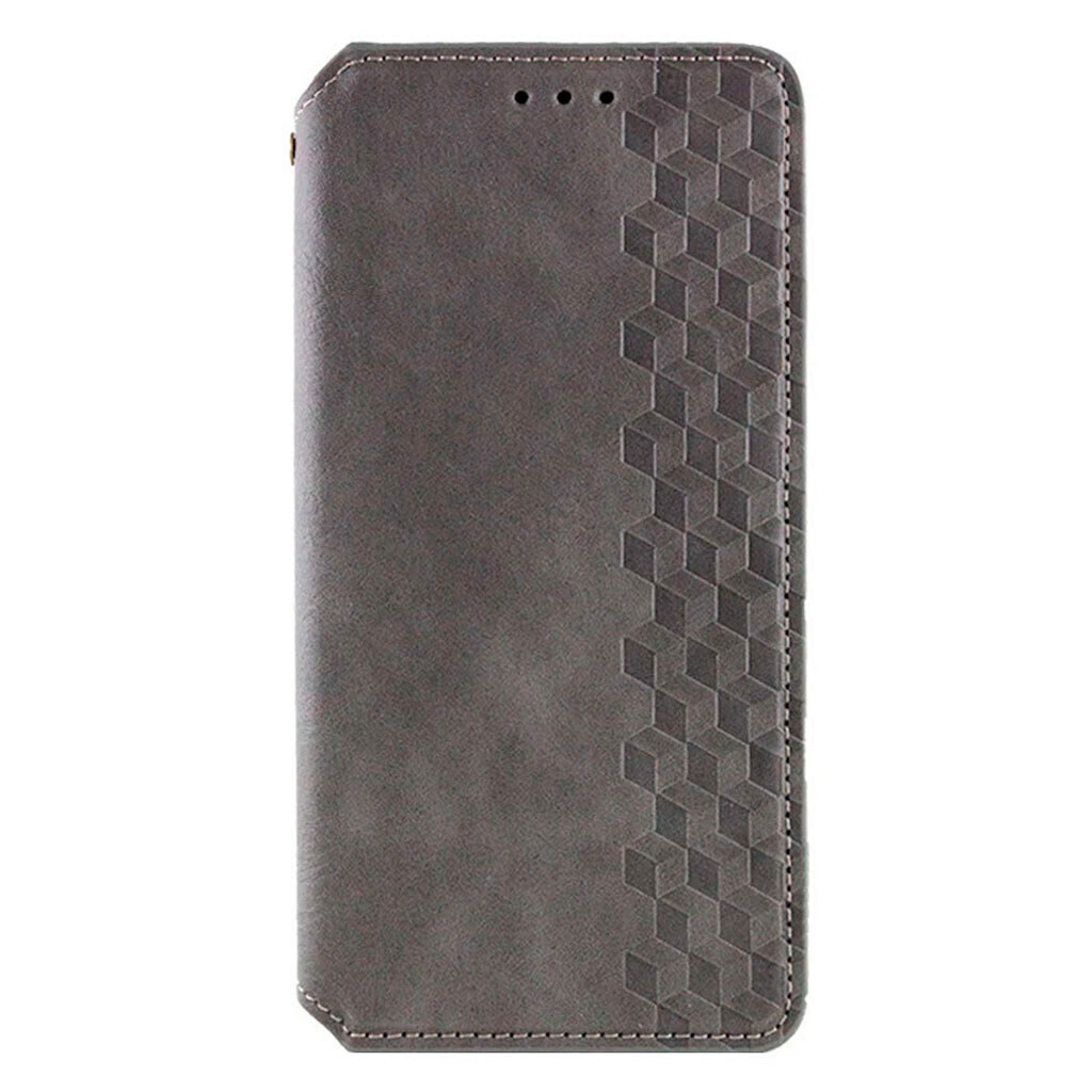 Чехол (книжка) Motorola Moto G06, GETMAN Cubic, Серый - № 1 Чехол (книжка) Motorola Moto G06, GETMAN Cubic, Серый - № 1