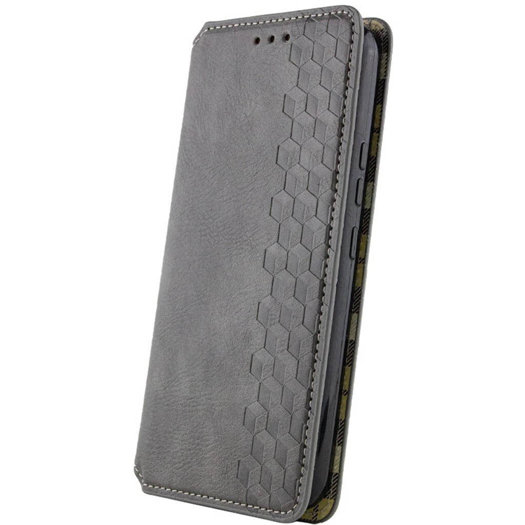 Чехол (книжка) Motorola Moto G06, GETMAN Cubic, Серый - № 2 Чехол (книжка) Motorola Moto G06, GETMAN Cubic, Серый - № 2