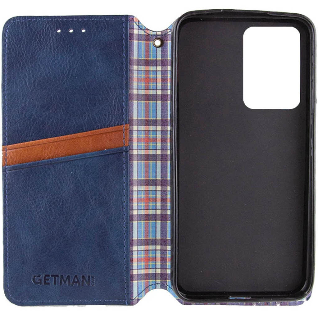Чехол (книжка) Motorola Moto G06, GETMAN Cubic, Синий - № 2 Чехол (книжка) Motorola Moto G06, GETMAN Cubic, Синий - № 2