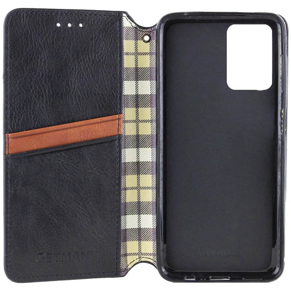 Чехол (книжка) Motorola Moto G06, GETMAN Cubic, Черный - № 3 Чехол (книжка) Motorola Moto G06, GETMAN Cubic, Черный - № 3