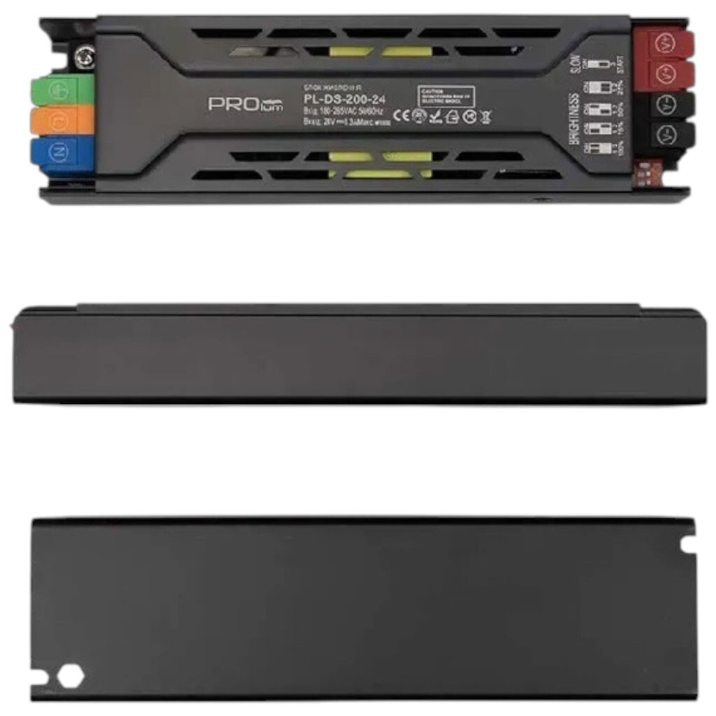 Блок питания PROLUM™ DimmerSlow Start 24V, 200W, 8.33А, Series "DS" - № 2 Блок питания PROLUM™ DimmerSlow Start 24V, 200W, 8.33А, Series "DS" - № 2