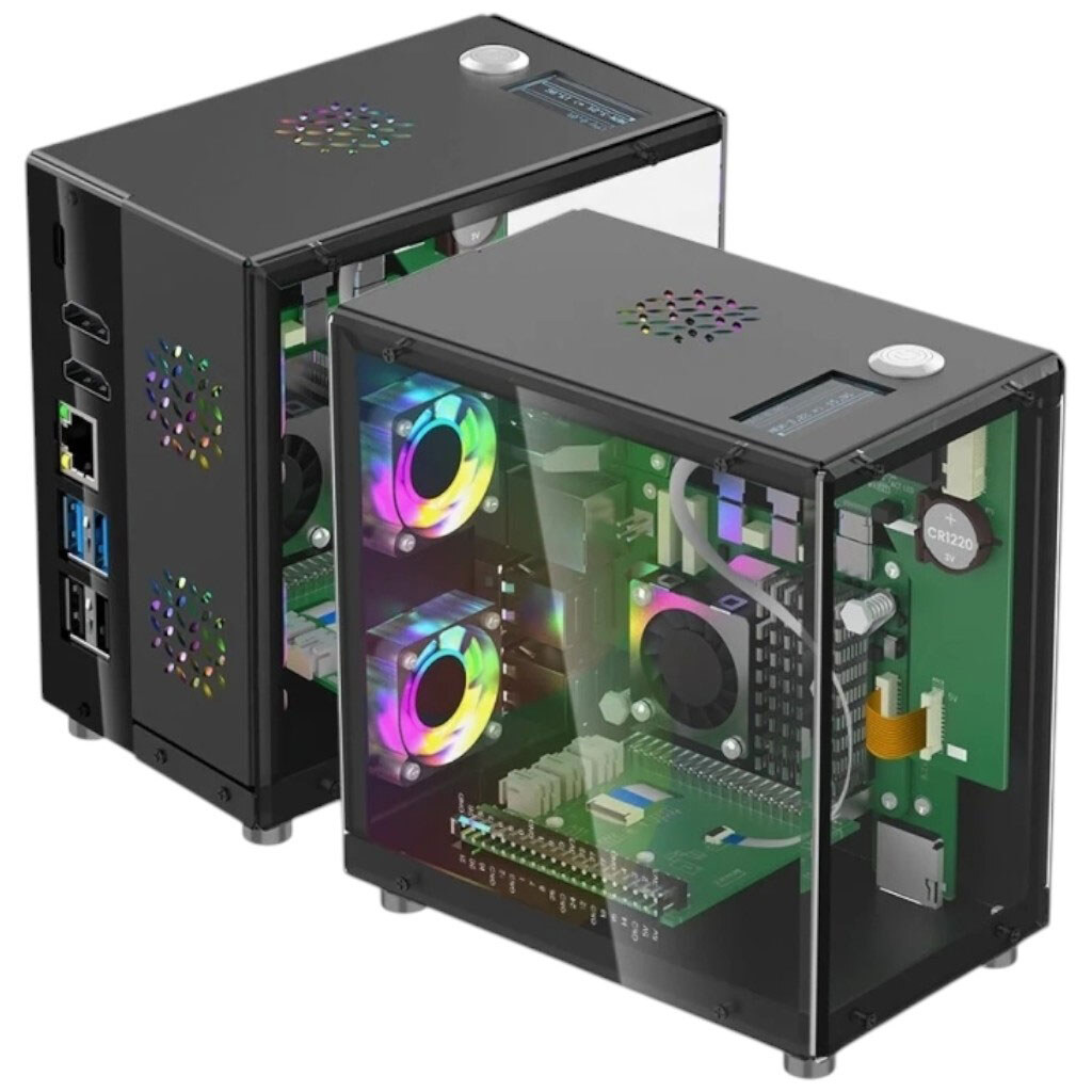 Корпус Elecrow Pitower Gen 1 Mini PC Case для Raspberry Pi 5 с OLED дисплеем 1.3" - № 3 Корпус Elecrow Pitower Gen 1 Mini PC Case для Raspberry Pi 5 с OLED дисплеем 1.3" - № 3