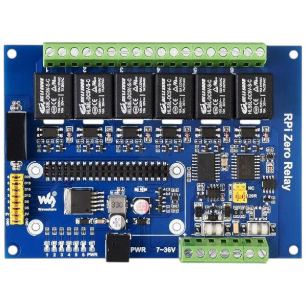Промышленный 6-канальный модуль реле для Raspberry Pi Zero - № 3 Промышленный 6-канальный модуль реле для Raspberry Pi Zero - № 3