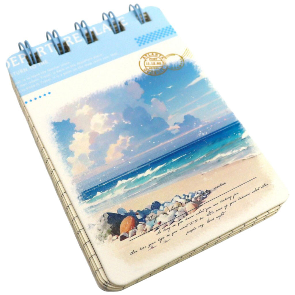 Блокнот А7 на спіралі з принтом "Пейзаж", 60 аркуші - № 1 Блокнот А7 на спіралі з принтом "Пейзаж", 60 аркуші - № 1