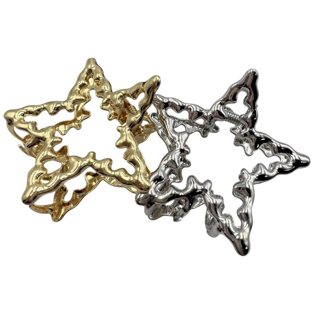 Краб для волос металлический фигурный "Звезда", в ассортименте - № 1 Краб для волос металлический фигурный "Звезда", в ассортименте - № 1