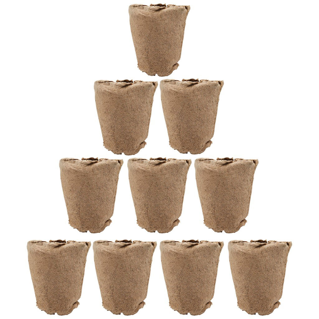Набор горшков для торфяных рассады TERRA PLUS, 10 шт/уп - № 3 Набор горшков для торфяных рассады TERRA PLUS, 10 шт/уп - № 3