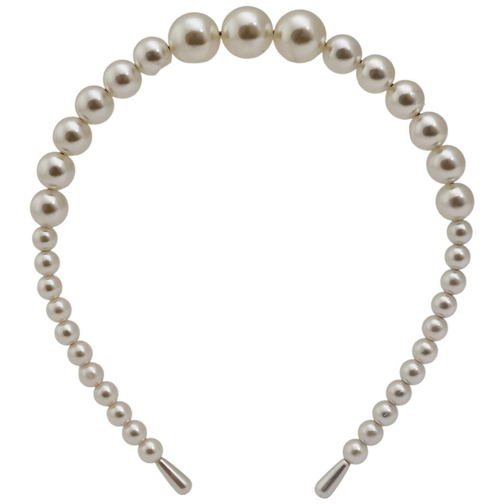 Обруч для волос декорирован бусинами - № 1 Обруч для волос декорирован бусинами - № 1