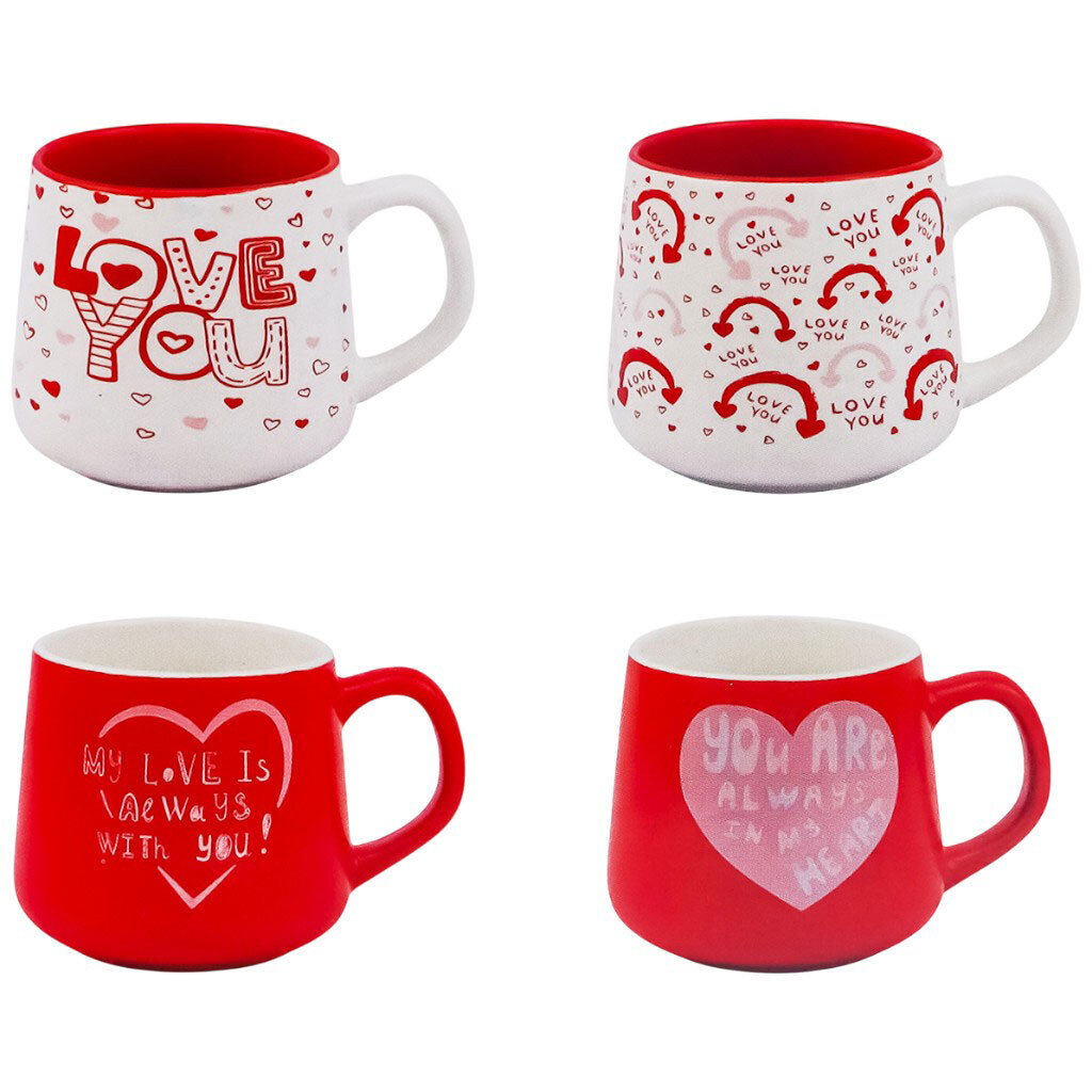 Чашка фарфоровая цветная LOVE, микс, 400 мл - № 2 Чашка фарфоровая цветная LOVE, микс, 400 мл - № 2