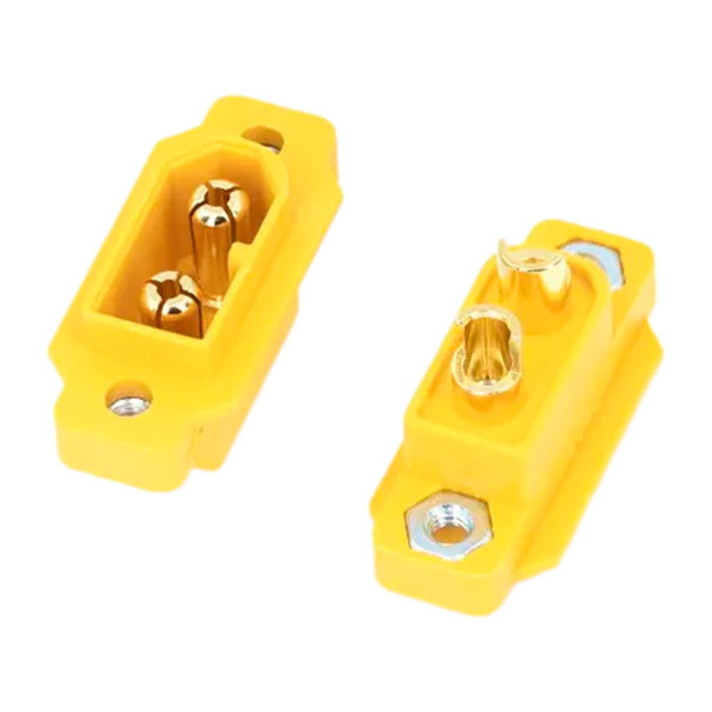 Силовой разъем питания Amass XT60E-M, Желтый - № 1 Силовой разъем питания Amass XT60E-M, Желтый - № 1