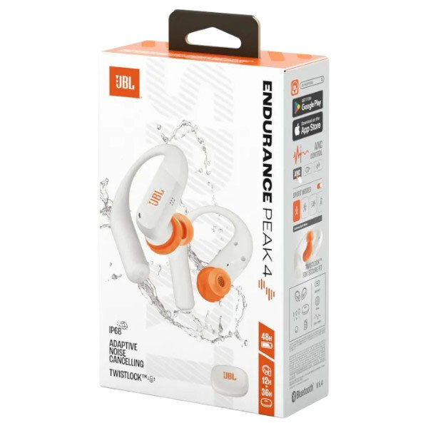 Bluetooth-гарнітура JBL Endurance Peak 4, З мікрофоном, Стерео, Білий - № 7 Bluetooth-гарнітура JBL Endurance Peak 4, З мікрофоном, Стерео, Білий - № 7