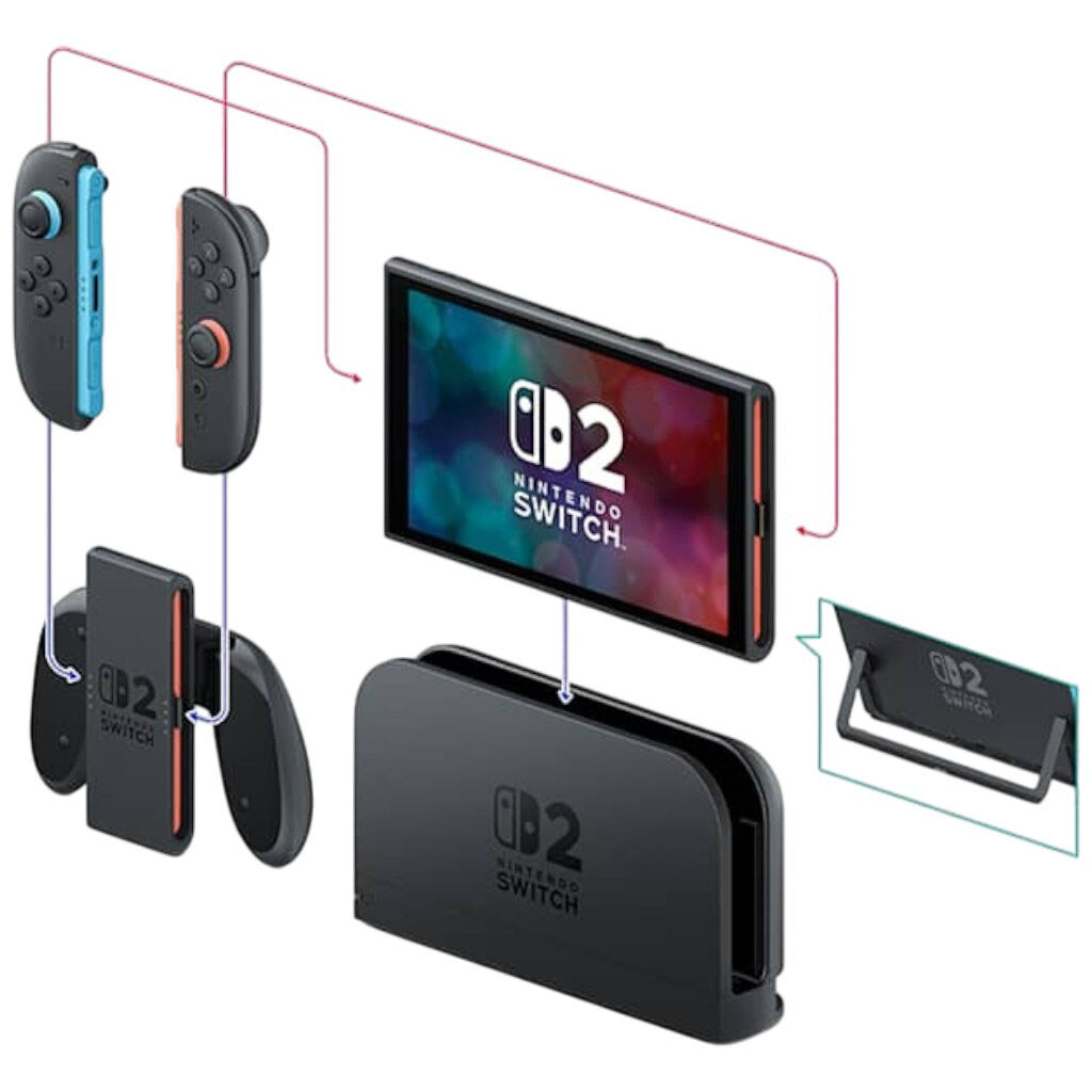 Портативна ігрова консоль Nintendo Switch 2 + Pokemon Legends: Z-A Bundle, Чорний - № 7 Портативна ігрова консоль Nintendo Switch 2 + Pokemon Legends: Z-A Bundle, Чорний - № 7