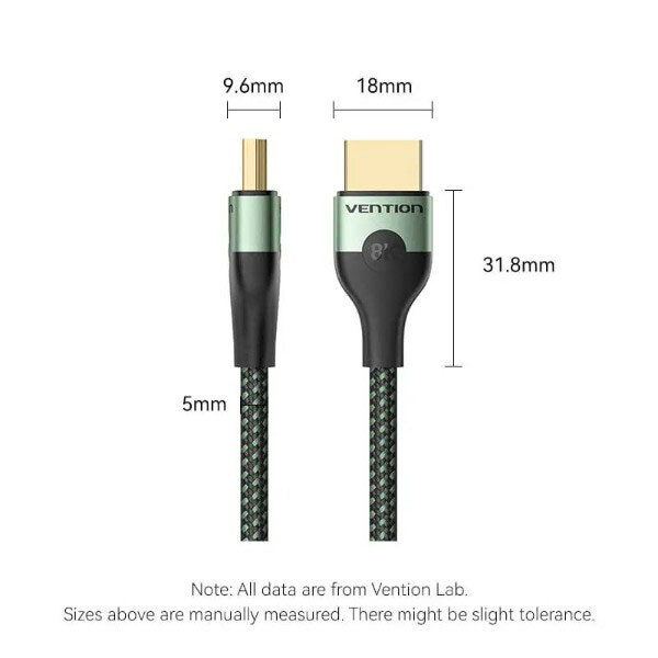 Кабель Vention ALOGH, HDMI, 2.0 м., Зеленый - № 9 Кабель Vention ALOGH, HDMI, 2.0 м., Зеленый - № 9
