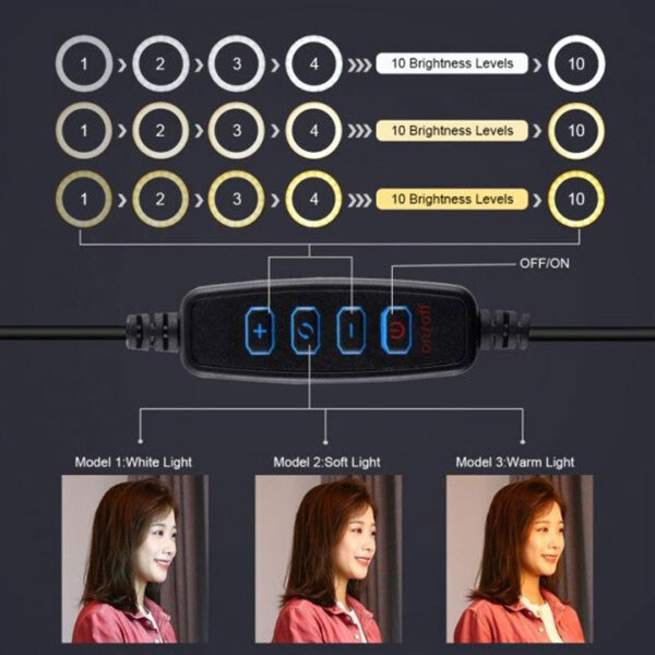 Кольцевая LED-лампа Puluz PKT3061B, Черный - № 5 Кольцевая LED-лампа Puluz PKT3061B, Черный - № 5