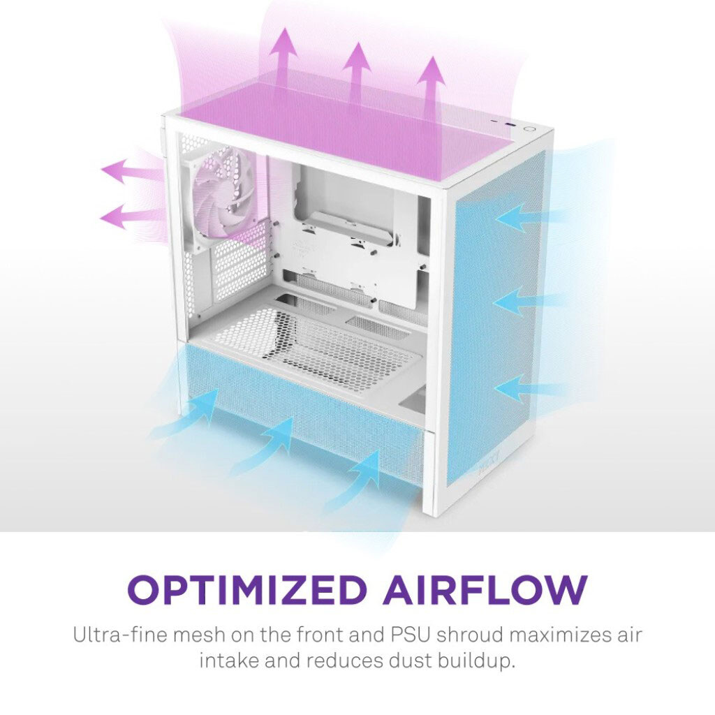 Корпус NZXT H3 Flow, Белый - № 6 Корпус NZXT H3 Flow, Белый - № 6
