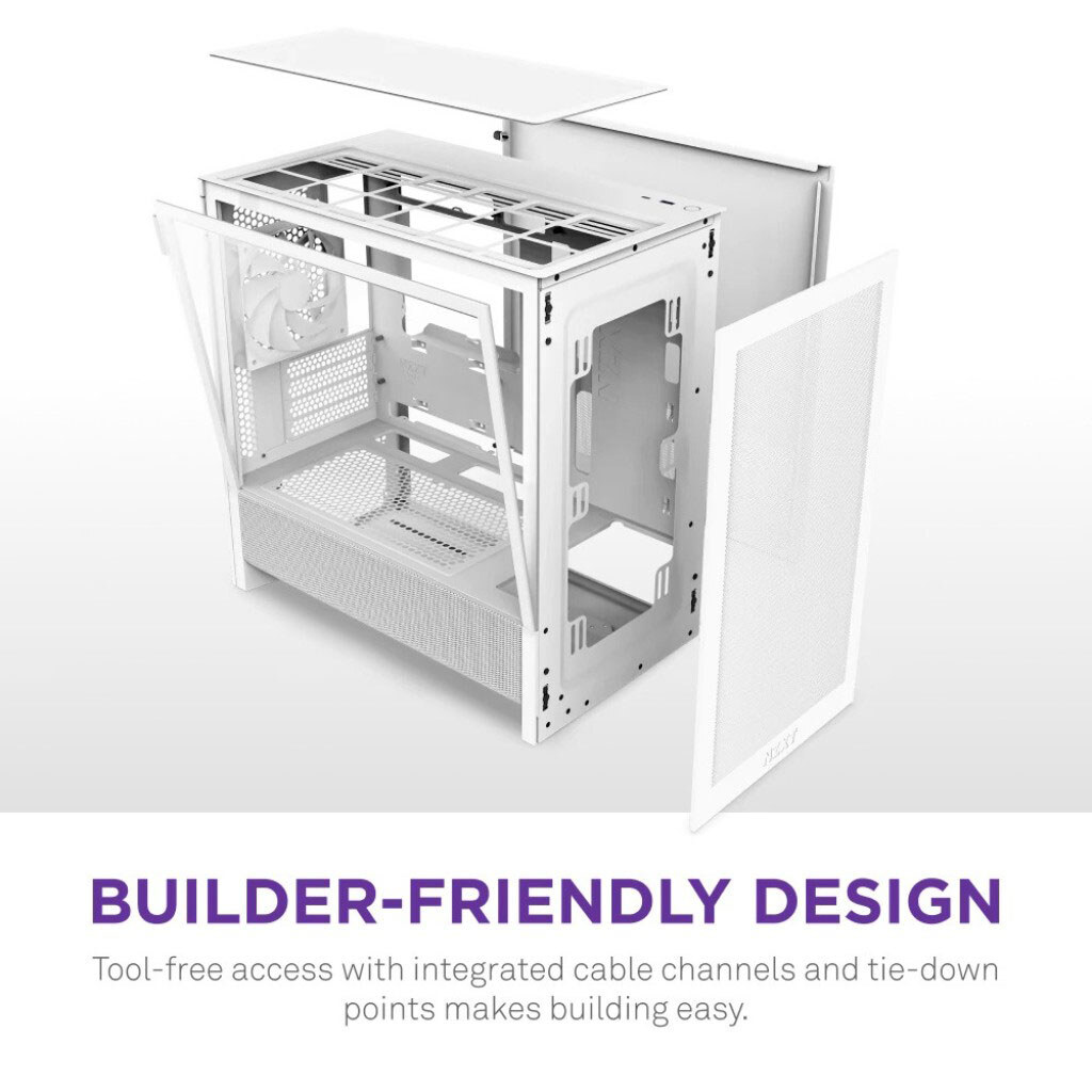 Корпус NZXT H3 Flow, Белый - № 7 Корпус NZXT H3 Flow, Белый - № 7