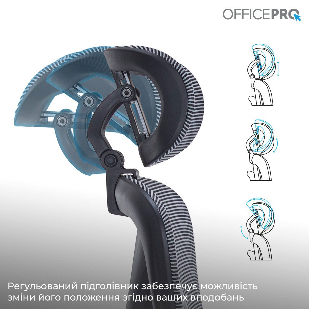 Офісне крісло OfficePro Atlas OC630-B-DG-DG, Сірий - № 11 Офісне крісло OfficePro Atlas OC630-B-DG-DG, Сірий - № 11