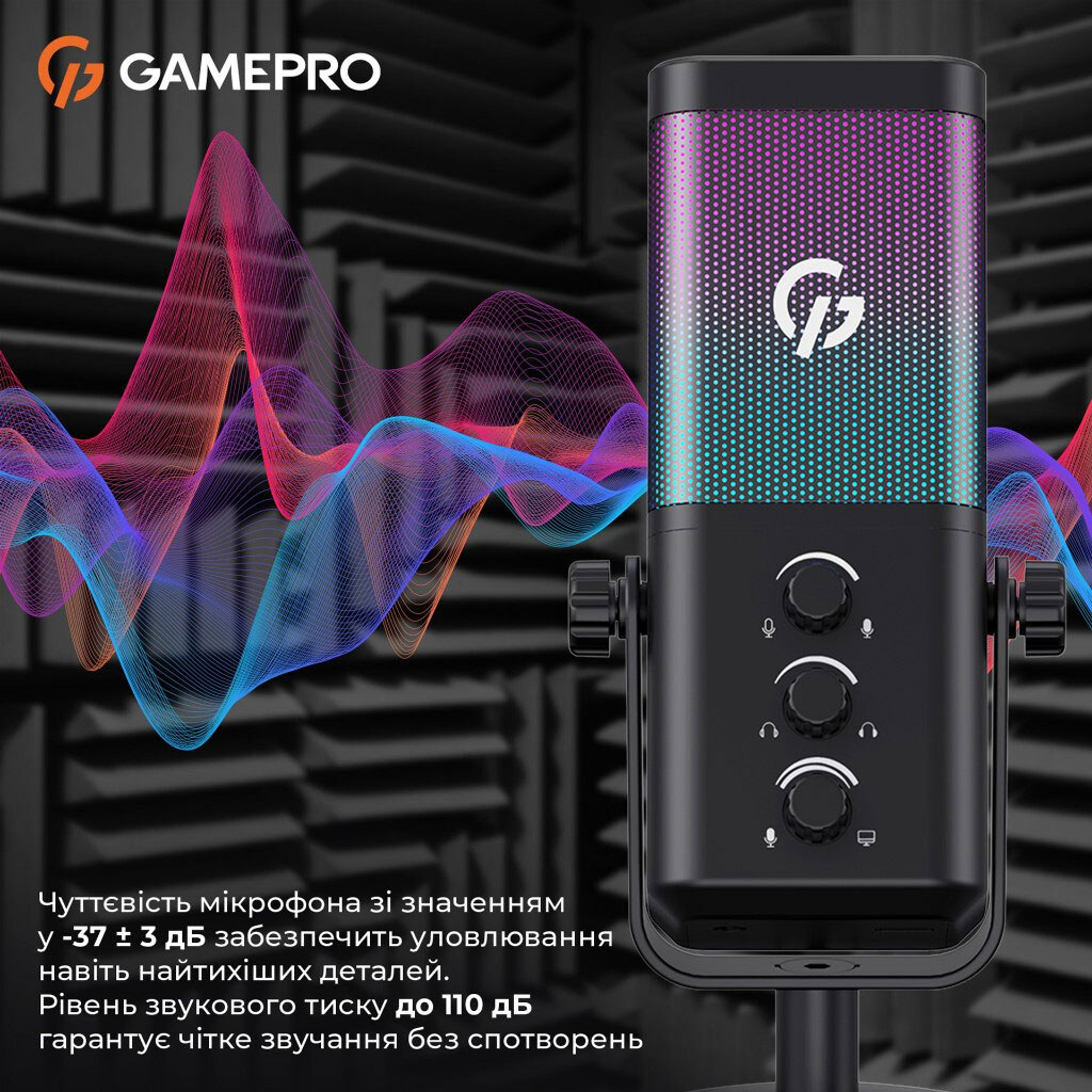 Микрофон GamePro UGM117B, Черный - № 14 Микрофон GamePro UGM117B, Черный - № 14