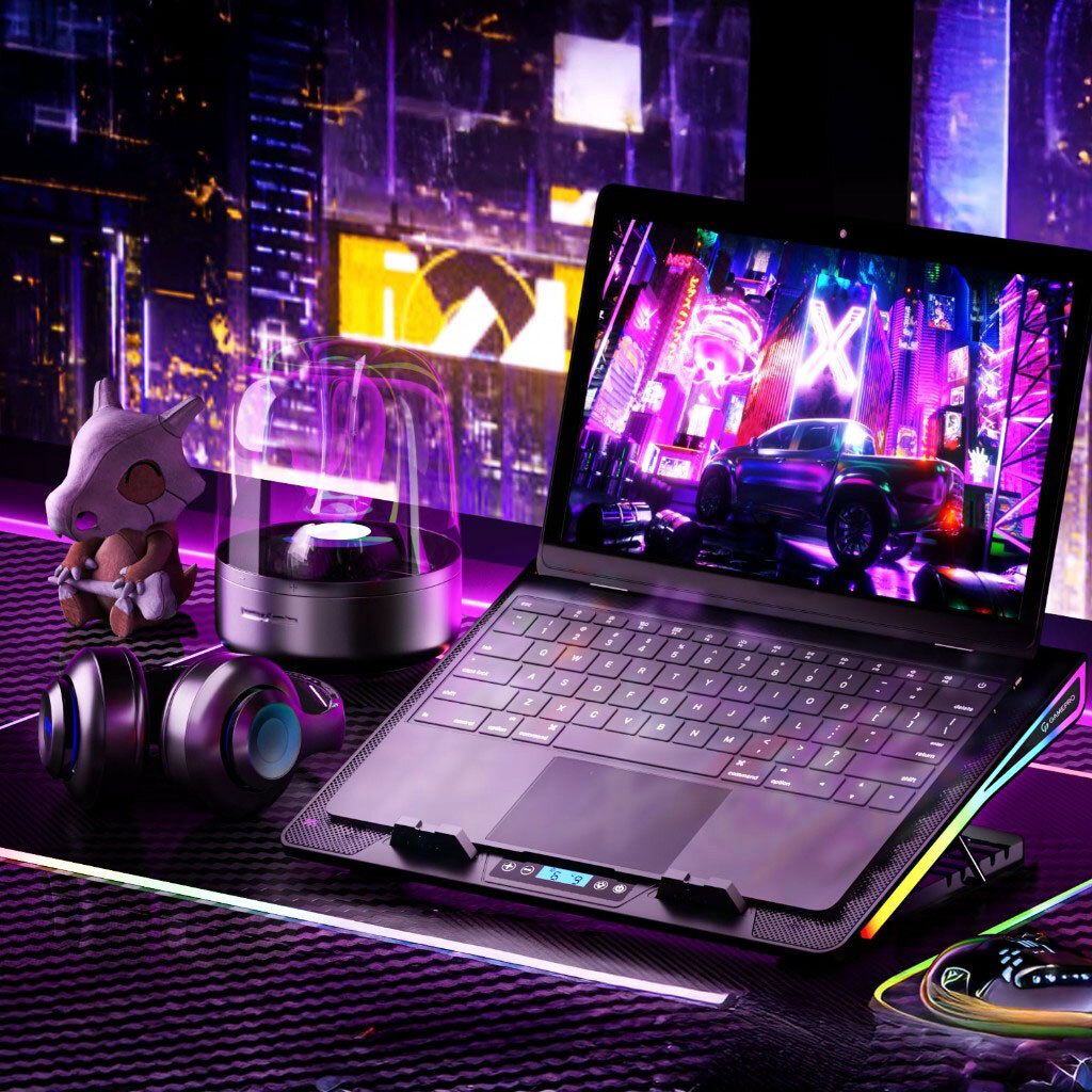 Охлаждающая подставка для ноутбука GamePro CP1140, Черный - № 17 Охлаждающая подставка для ноутбука GamePro CP1140, Черный - № 17