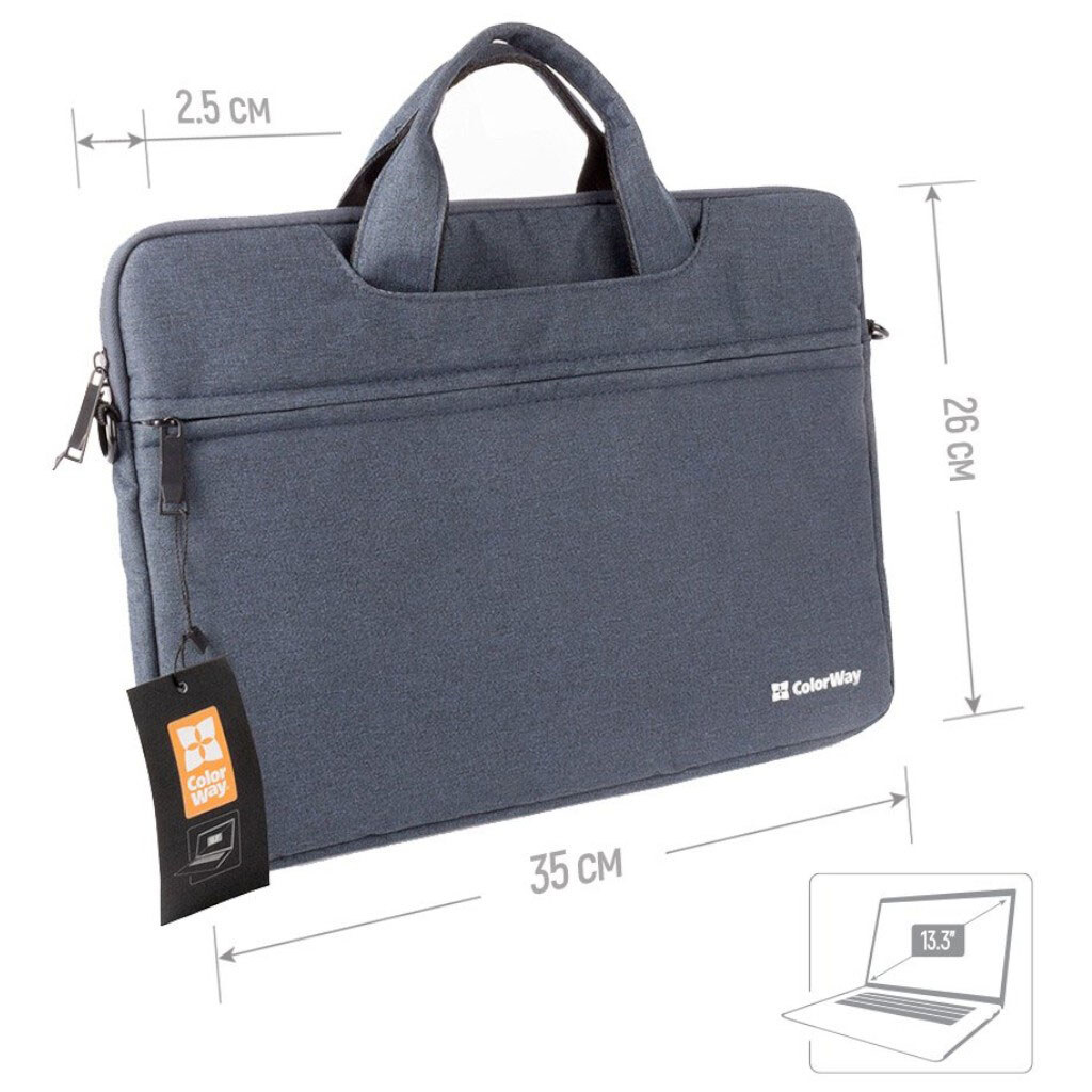 Сумка для ноутбука ColorWay Casual, Серый - № 2 Сумка для ноутбука ColorWay Casual, Серый - № 2