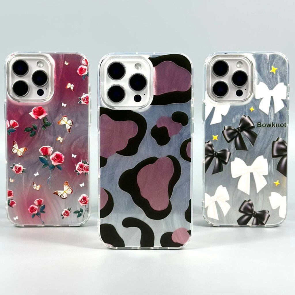 Чехол (накладка) Samsung Galaxy A26 5G, Nacre Print Desing, Black Hearts on Pink Waves, Рисунок - № 4 Чехол (накладка) Samsung Galaxy A26 5G, Nacre Print Desing, Black Hearts on Pink Waves, Рисунок - № 4