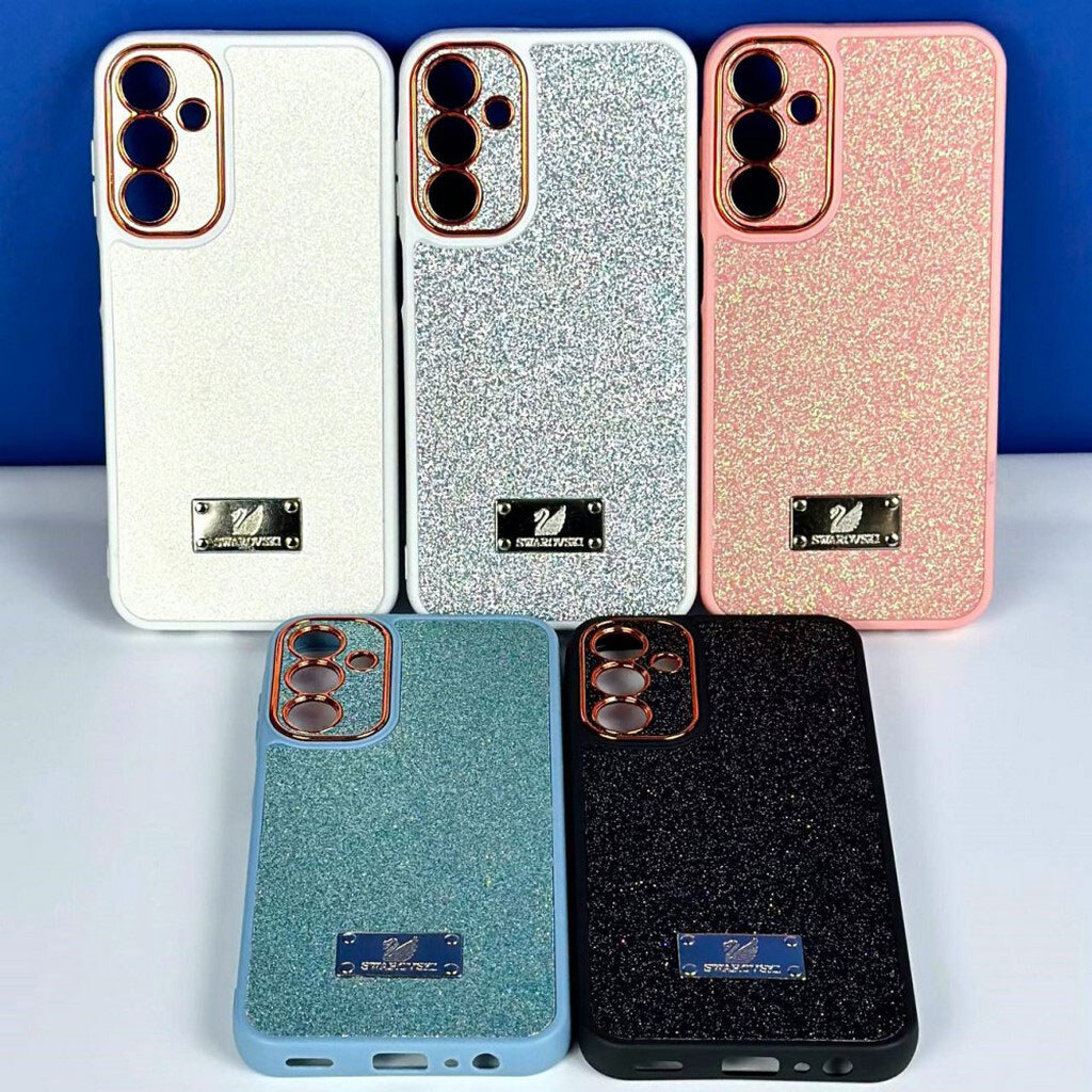 Чехол (накладка) Samsung A155 Galaxy A15 / A156 Galaxy A15 5G, Sand Crystal Swarovski, Серебряный - № 2 Чехол (накладка) Samsung A155 Galaxy A15 / A156 Galaxy A15 5G, Sand Crystal Swarovski, Серебряный - № 2