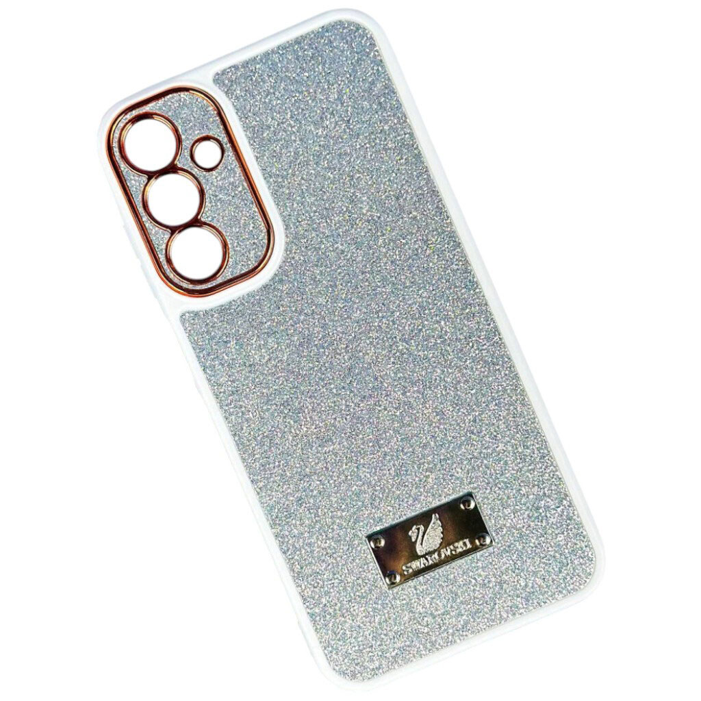 Чехол (накладка) Samsung A255 Galaxy A25 5G, Sand Crystal Swarovski, Серебряный - № 1 Чехол (накладка) Samsung A255 Galaxy A25 5G, Sand Crystal Swarovski, Серебряный - № 1