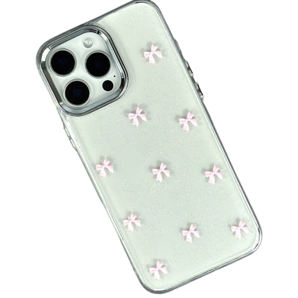 Чохол (накладка) Apple iPhone 15 Pro, Shiny Crystal Colored Bow, Pink Bows, Малюнок - № 1 Чохол (накладка) Apple iPhone 15 Pro, Shiny Crystal Colored Bow, Pink Bows, Малюнок - № 1