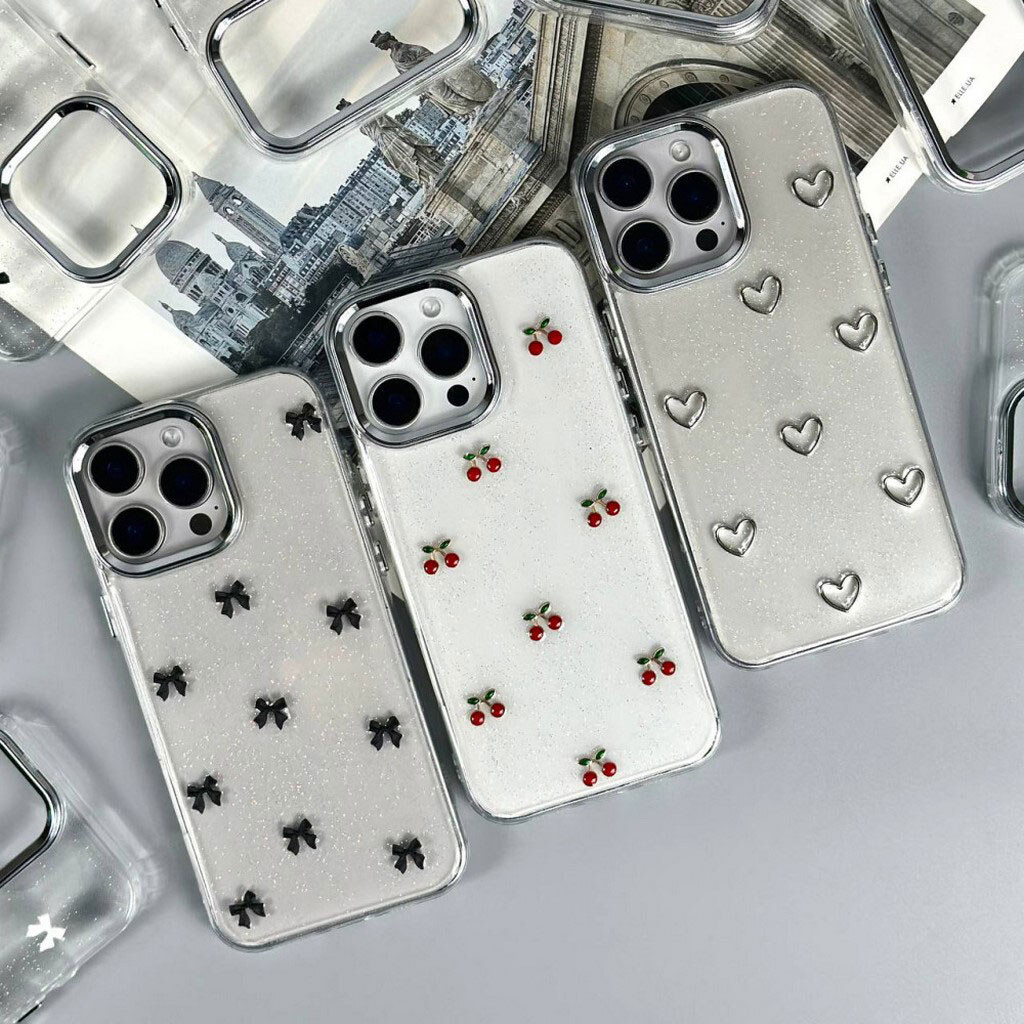Чохол (накладка) Apple iPhone 17 Air, Shiny Crystal Colored Bow, White Bows, Малюнок - № 5 Чохол (накладка) Apple iPhone 17 Air, Shiny Crystal Colored Bow, White Bows, Малюнок - № 5