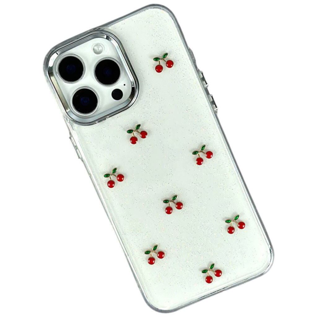 Чехол (накладка) Xiaomi Poco C71 / Redmi A5, Shiny Crystal Colored Bow, Cherries, Рисунок - № 1 Чехол (накладка) Xiaomi Poco C71 / Redmi A5, Shiny Crystal Colored Bow, Cherries, Рисунок - № 1