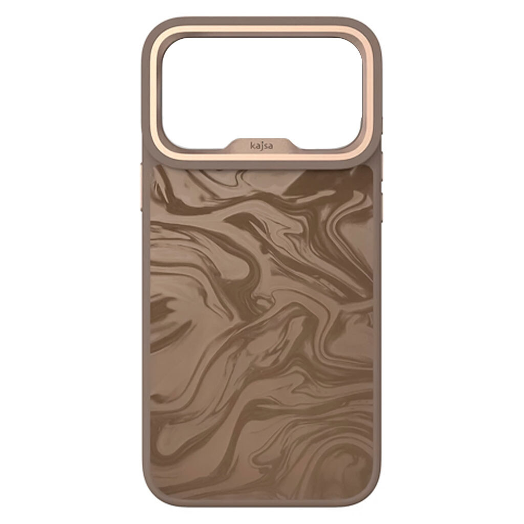 Чехол (накладка) Apple iPhone 17 Air, Kajsa Glamorous Fluid Art, MagSafe, Desert Gold, Золотой - № 1 Чехол (накладка) Apple iPhone 17 Air, Kajsa Glamorous Fluid Art, MagSafe, Desert Gold, Золотой - № 1