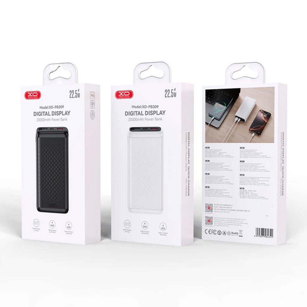 Портативная батарея (Power Bank) XO PB309, 20000 mAh, Белый - № 5 Портативная батарея (Power Bank) XO PB309, 20000 mAh, Белый - № 5