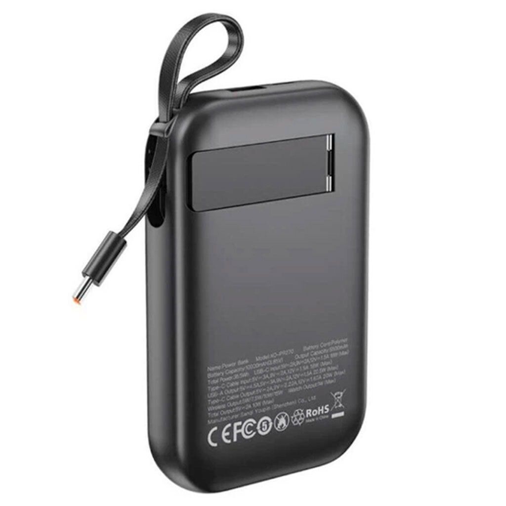 Портативная батарея (Power Bank) XO PR270, 10000 mAh, Черный - № 3 Портативная батарея (Power Bank) XO PR270, 10000 mAh, Черный - № 3