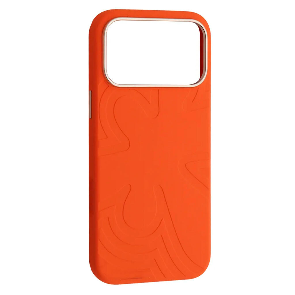 Чохол (накладка) Apple iPhone 17 Pro, Flower Liquid, MagSafe, Помаранчевий - № 1 Чохол (накладка) Apple iPhone 17 Pro, Flower Liquid, MagSafe, Помаранчевий - № 1