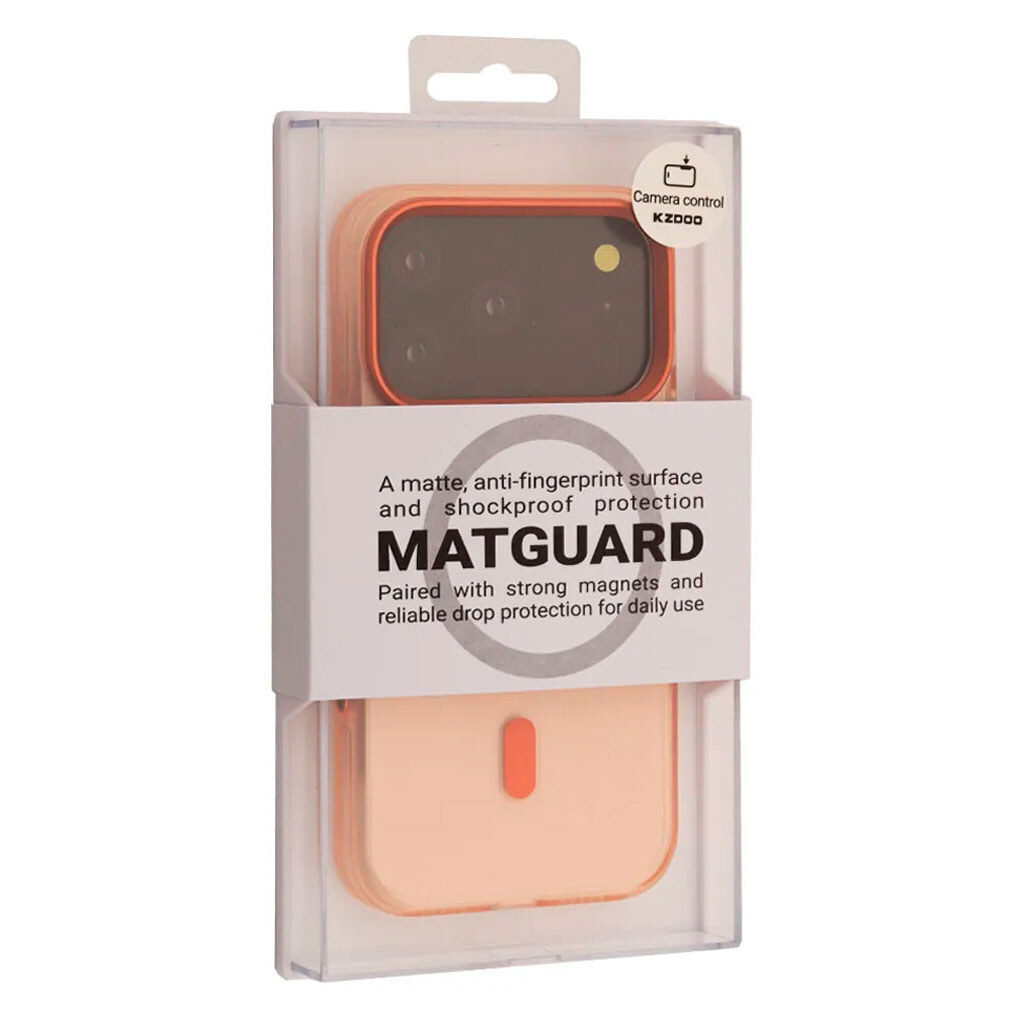 Чехол (накладка) Apple iPhone 17 Pro, K-DOO Matguard, MagSafe, Оранжевый - № 1 Чехол (накладка) Apple iPhone 17 Pro, K-DOO Matguard, MagSafe, Оранжевый - № 1